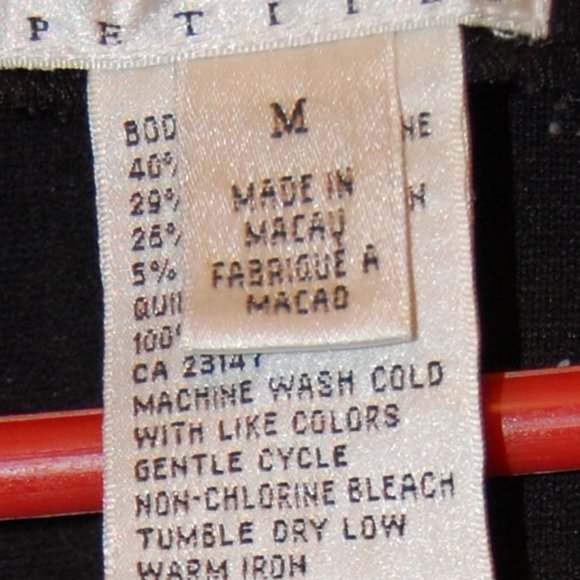 Talbots Women's Black Zipper Jacket W/ Quilted Sides & Elbow Patches Size M P - Picture 10 of 11